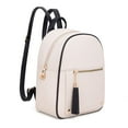 thumbnail image 1 of Montana West Medium Backpack Purse for Women Anti Theft Backpack with Secured Zipper & Tassel, Beige & Black Backpack, 1 of 8