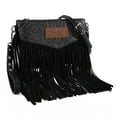 thumbnail image 1 of Wrangler Crossbody Small Purse for Women Wristlet Fringe Bag Western Purse, Black, 1 of 7