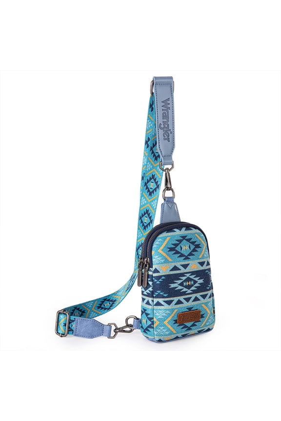 Wrangler Crossbody Sling Bags for Women Cross Body Purse with Detachable Strap, Navy