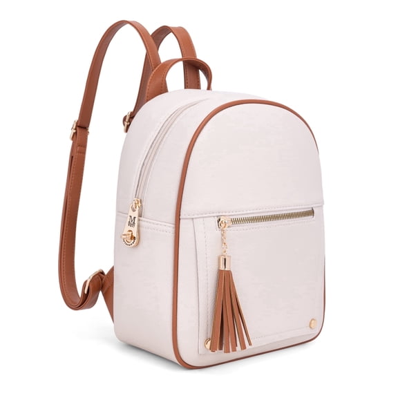 Montana West Purse Medium Backpack for Women Anti Theft Backpacks with Secured Zipper, A-Beige & Brown