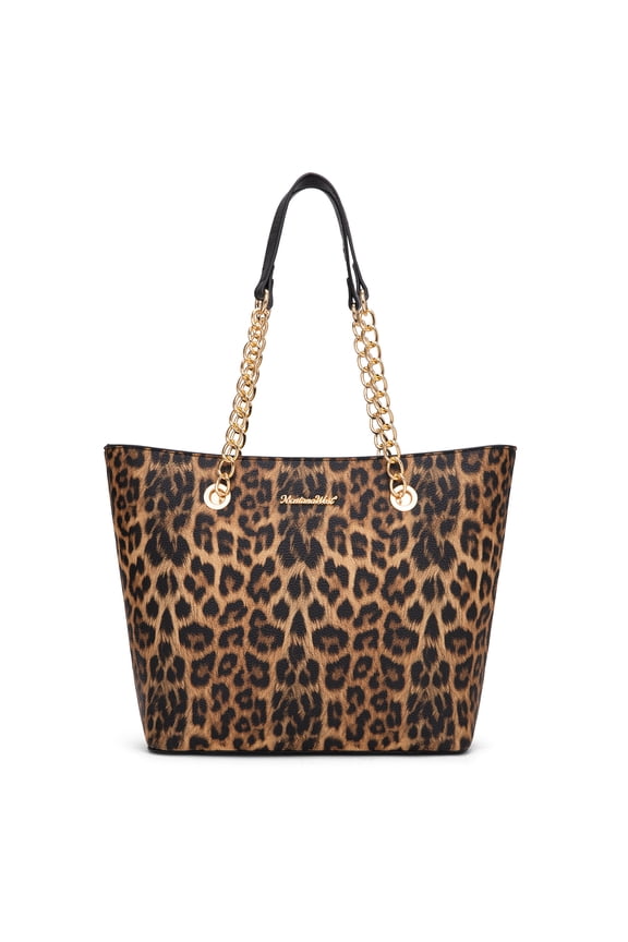 Tote Bag for Women Chain Top-handle Handbags, Leopard