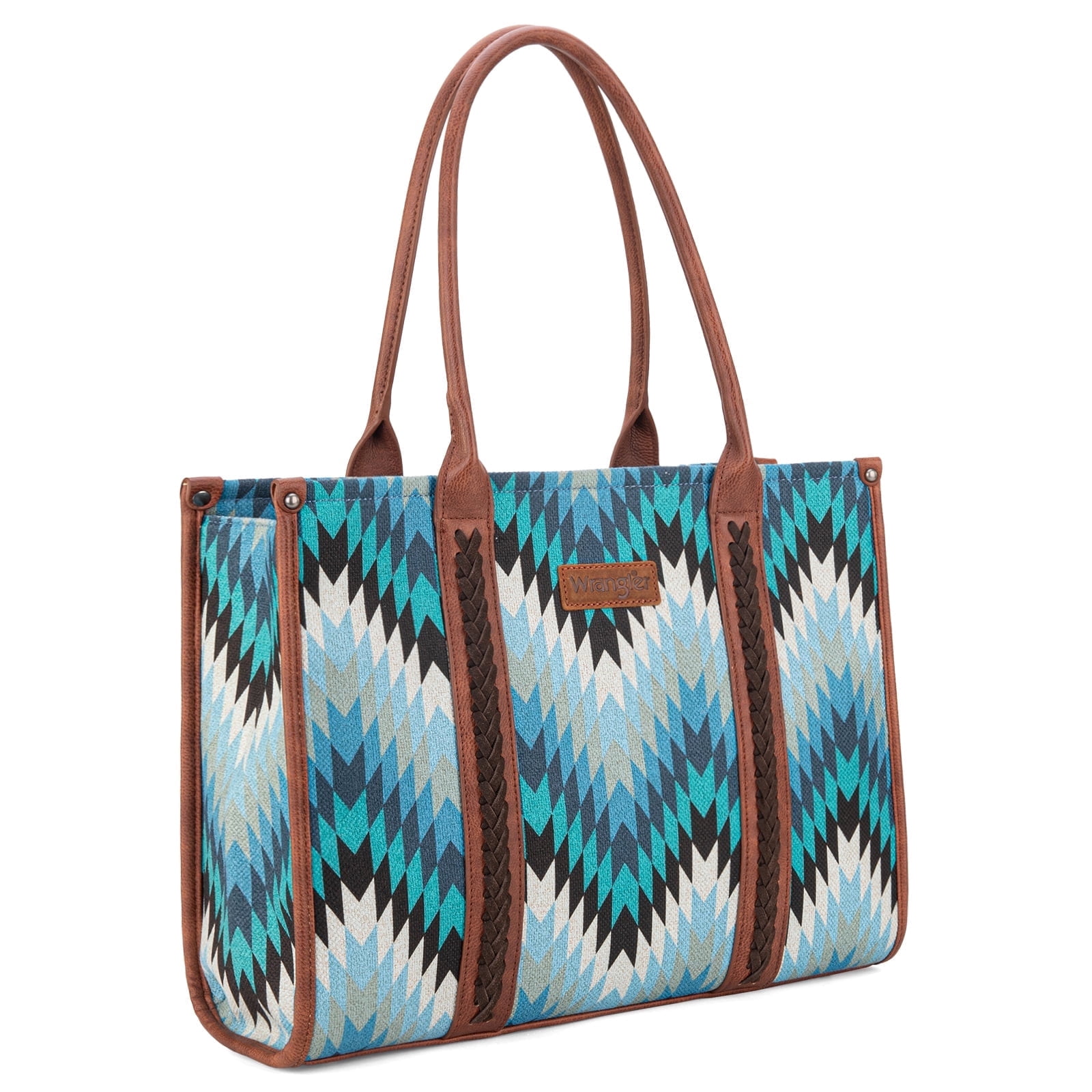 Wrangler Aztec Tote Bag for Women Western Top Handle Handbags and Purses, Jean