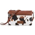 thumbnail image 1 of Wrangler Western Cowhide Crossbody Bags for Women Clutch Wristlet Purse, brown, 1 of 6
