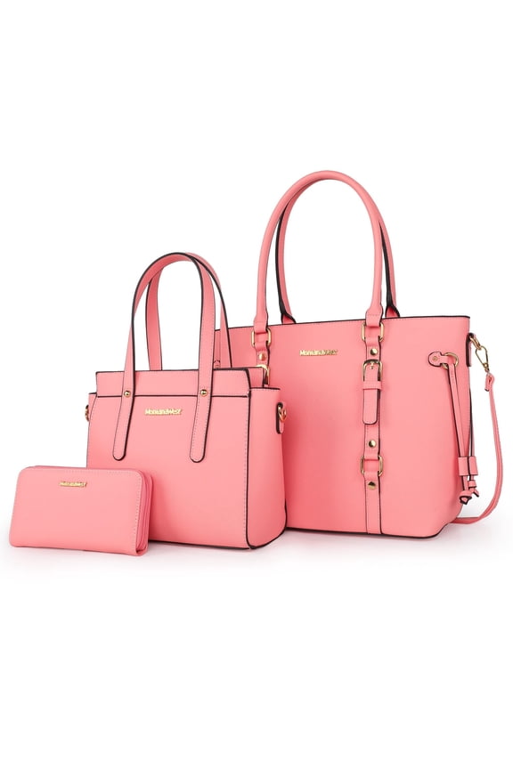 3PCS Purses for Women Tote Bag and Wallet Set Shoulder Satchel Handbags