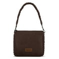 thumbnail image 1 of Wrangler Shoulder Bag for Women Crossbody Purse with Woven Strap, Coffee, 1 of 7
