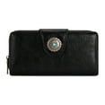 thumbnail image 1 of Montana West Purses for Women RFID Blocking Wallet Large Capacity Phone Clutch Wallet Ladies Western Bifold Wallet Wallets for Women Leather Wallet with Card Holder, Black, 1 of 7
