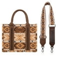 thumbnail image 1 of Wrangler Aztec Tote Bag for Women Boho Shoulder Purses and Handbags, Aztec Coffee, 1 of 7