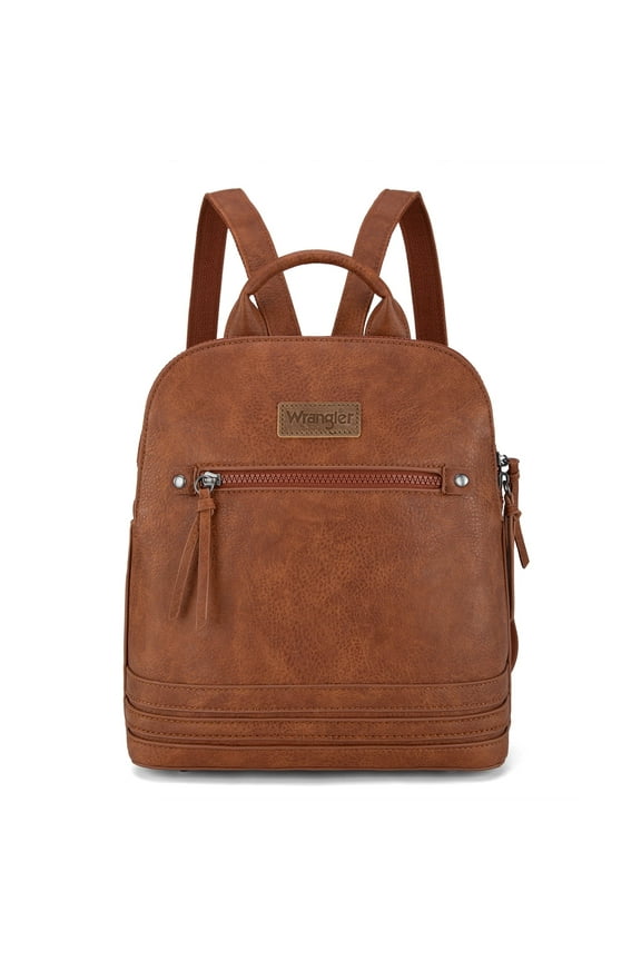 Wrangler Backpack Purse for Women Medium Ladies' Bookbag Travel Work Daypacks Bags, Brown