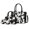thumbnail image 1 of Montana West 3PCS Purses for Women Tote Bag and Wallet Set Shoulder Satchel Handbags, Cow-Black, 1 of 7