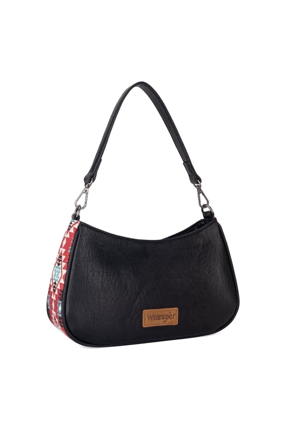 Wrangler Hobo Purse for Women Shoulder Purses Bag with Detachable Strap, Black