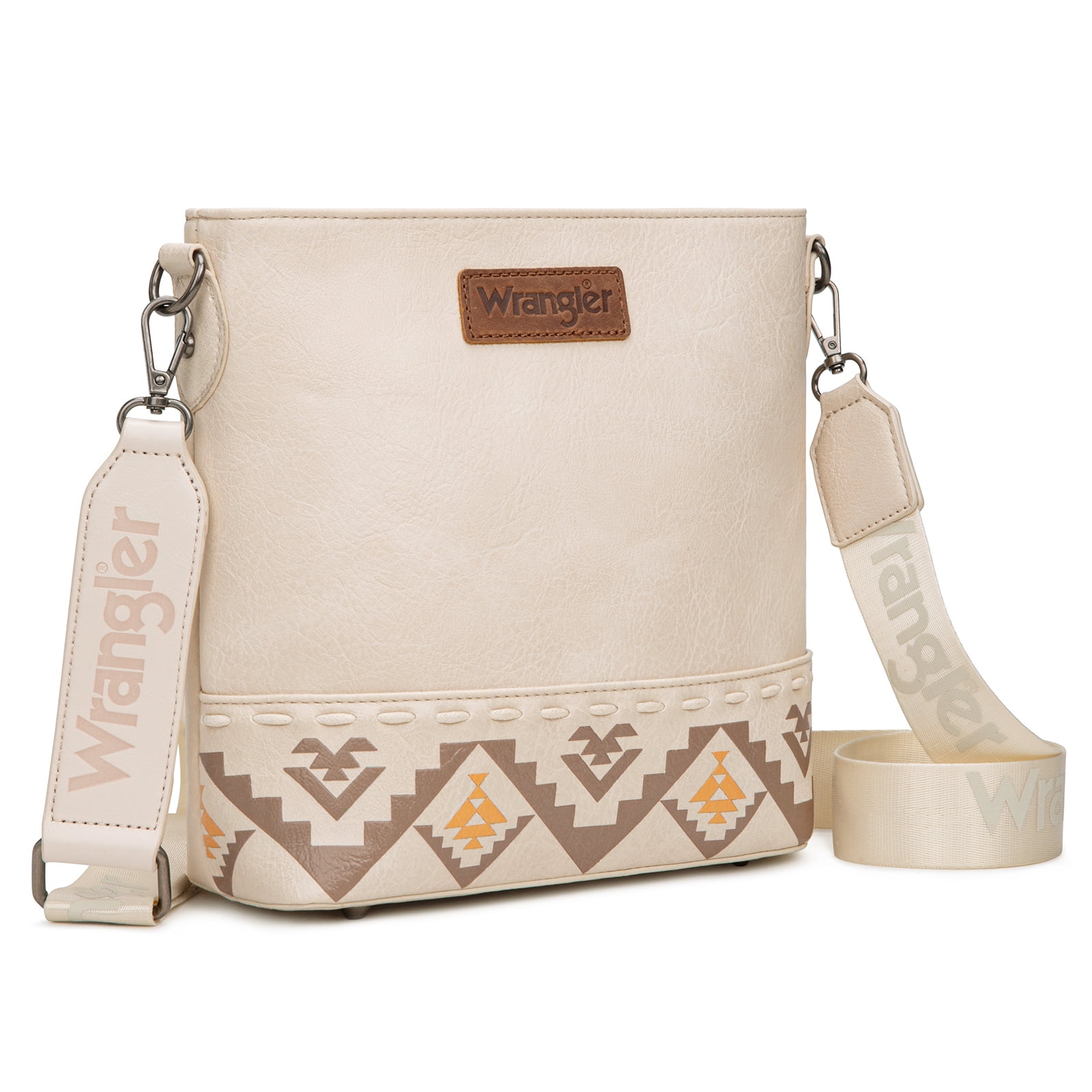 Wrangler Crossbody Purses for Women Two Tone Crossbody Bags Women Purses and Handbags, Art Tan
