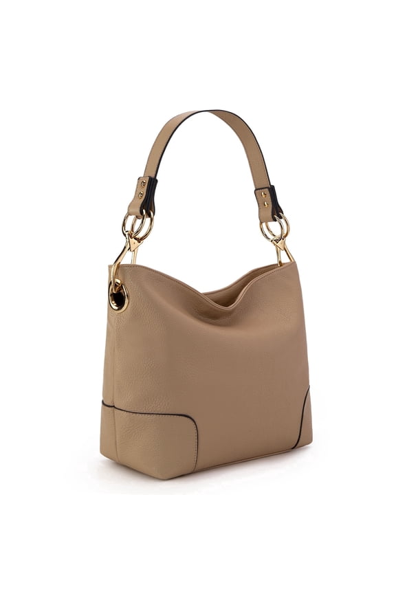Hobo Bags for Women Top Handle Satchel Shoulder Purse Bucket Handbag, B-Khaki