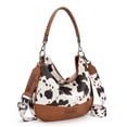 thumbnail image 1 of Wrangler Hobo Bags Large Crossbody Bags for Women Shoulder Purses with Striped Cotton Straps, Cow-Brown, 1 of 7
