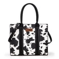 thumbnail image 1 of Wrangler Purses for Women Large Work Tote Bags with Strap Vintage Top-Handle Handbags, Cow-Black, 1 of 7
