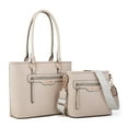 thumbnail image 1 of Montana West 2Pcs Handbags Set for Women Large Tote Bags Purse with Cute Crossbody bags, Beige, 1 of 7