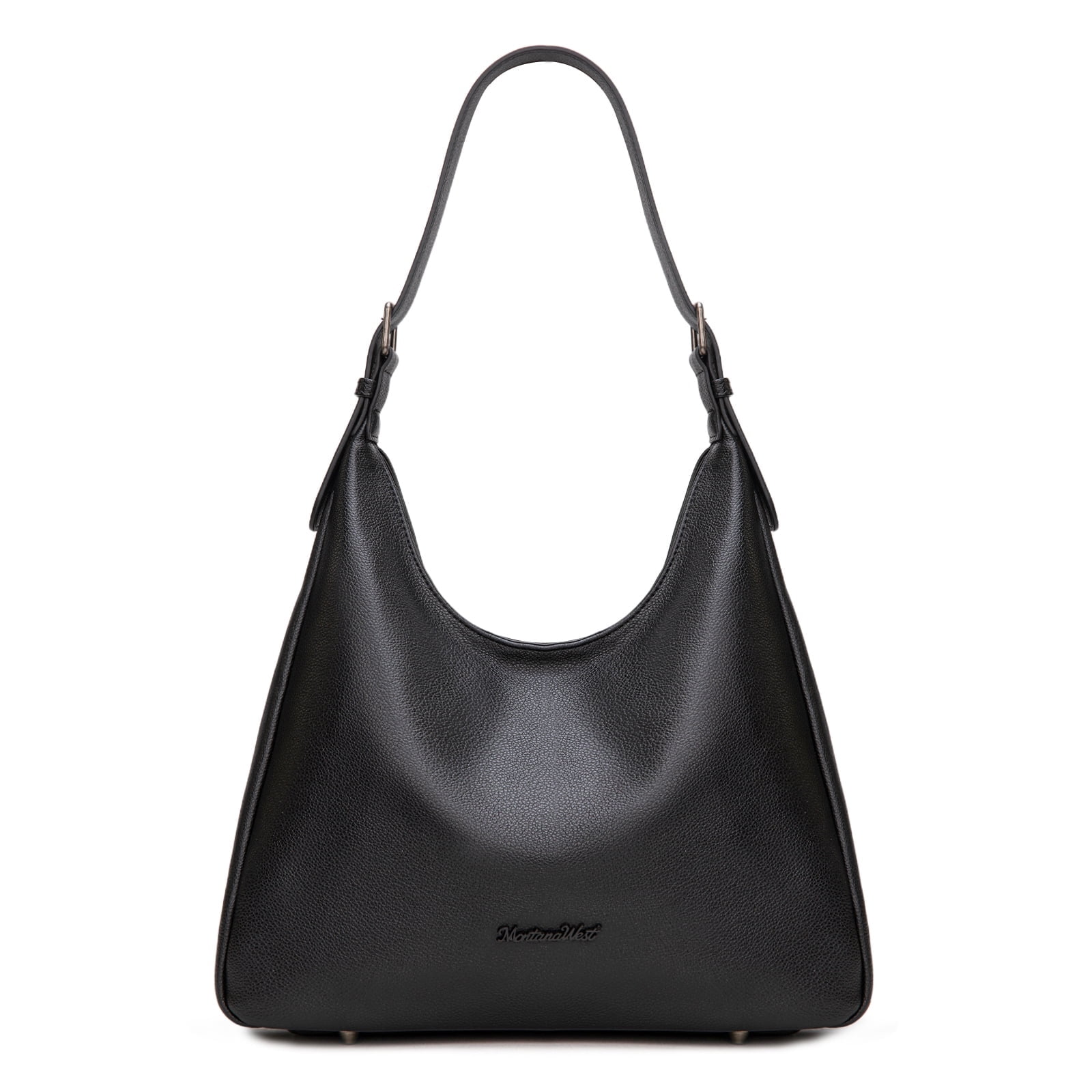 Montana West Hobo Bag Purse for Women Slouchy Shoulder Handbags Purses, Black
