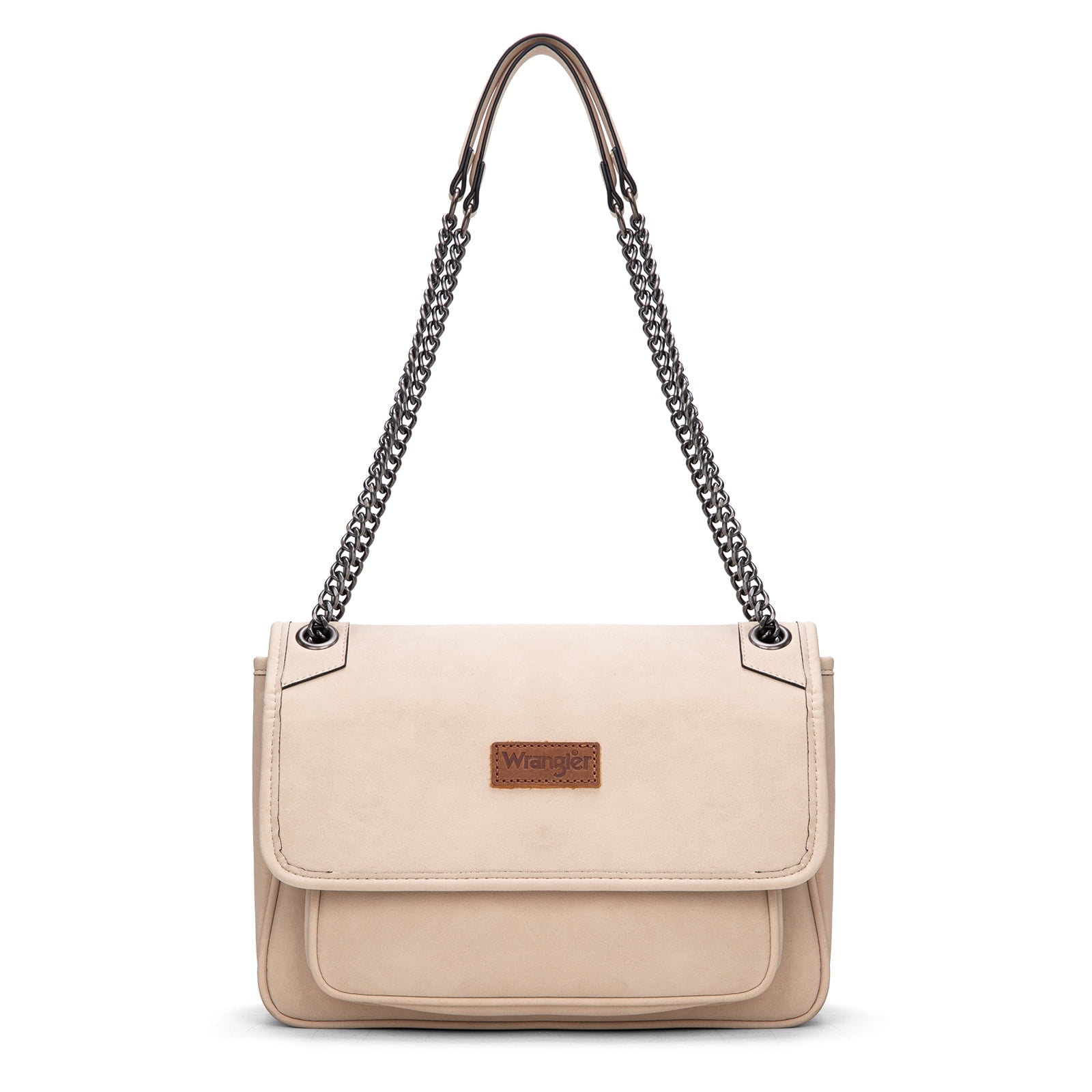 Wrangler Shoulder Bag for Women Retro Purses and Handbags Crossbody Bags with Chain Strap, Beige