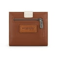 thumbnail image 1 of Wrangler Small Women's Wallet Slim Bifold Wallet RFID Credit Card Holder Minimalist Zipper Coin Pocket, Brown, 1 of 7