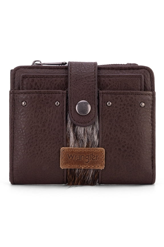 Wrangler Cowhide Women's Wallets Small Wallet Women Wallets, Card Cases & Money Organizers Ladies Female wallet with Removable ID Window