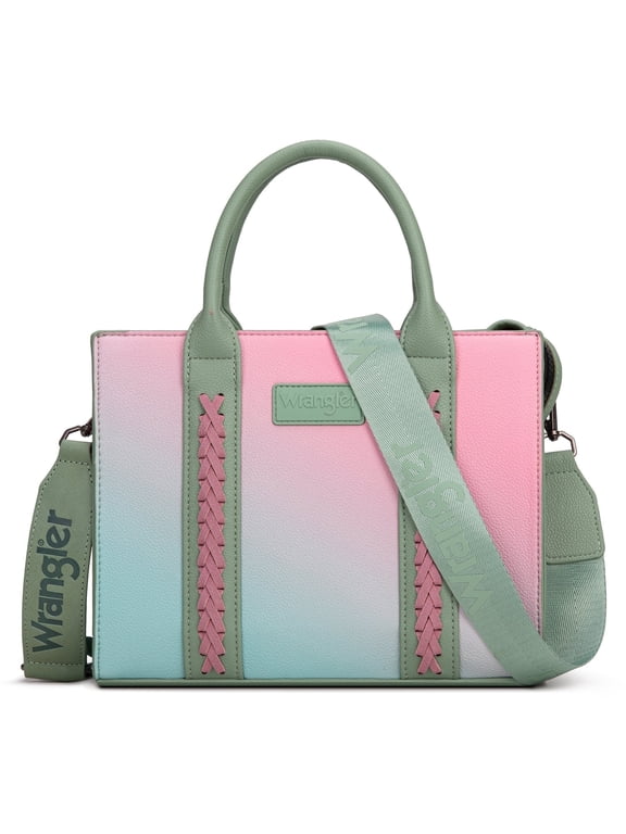 Wrangler purses for womens Gradient tote bag satchel bag womens purses and handbags cute trendy woman bolsa top handle with strap, Green