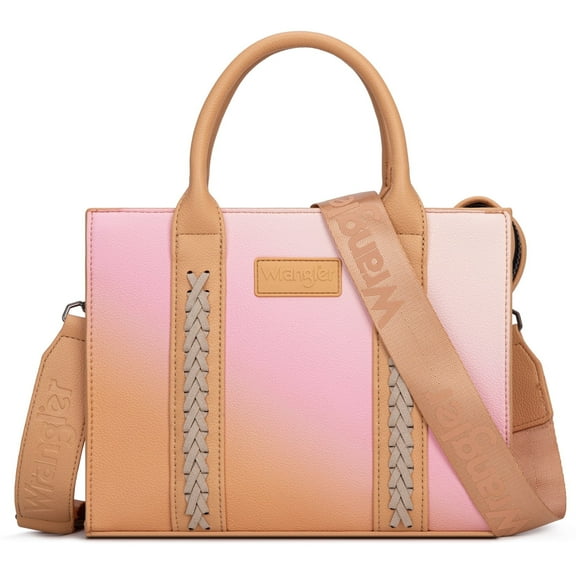 Wrangler purses for womens Gradient tote bag satchel bag womens purses and handbags cute trendy woman bolsa top handle with strap, Tan