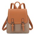 thumbnail image 1 of Montana West Small Backpack for Women Vegan Leather Mini Backpack Purse for Women Colorblock Backpack Cute Convertible Shoulder Bag, Camel, 1 of 7
