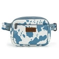 thumbnail image 1 of Wrangler Cow Print Waist Pack Western Belt Bag for Women with Adjustable Strap, B-Blue, 1 of 7