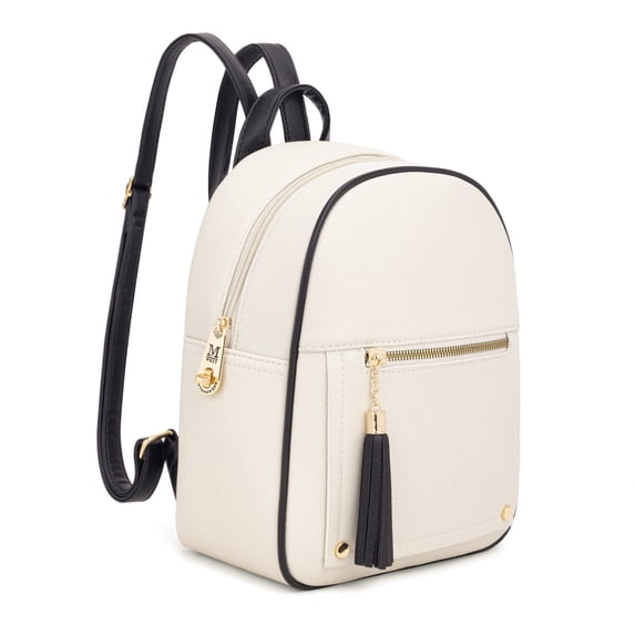 Montana West Purse Medium Backpack for Women Anti Theft Backpacks with Secured Zipper, Beige-Black