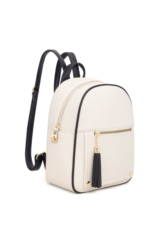 Purse Medium Backpack for Women Anti Theft Backpacks with Secured Zipper, Beige-Black