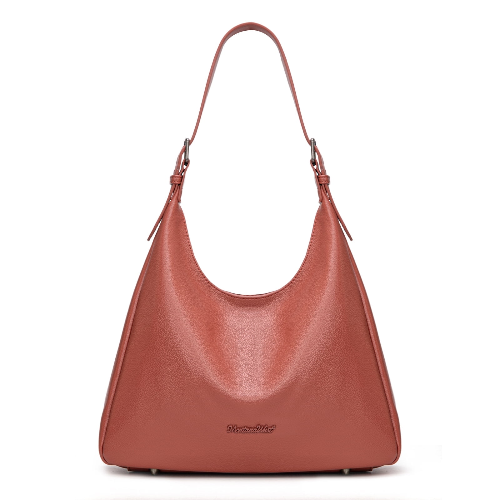 Montana West Hobo Bag Purse for Women Slouchy Shoulder Handbags Purses, Burgundy