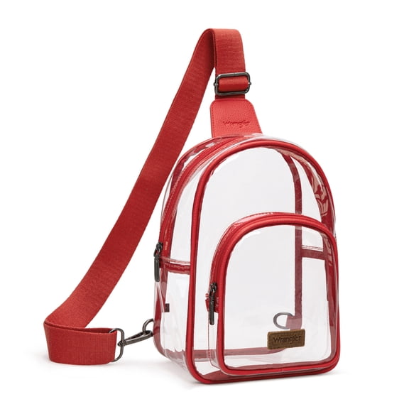 Wrangler Crossbody Clear Sling Bags for Women Stadium Approved Cross Body Purse for Sports Events Concerts