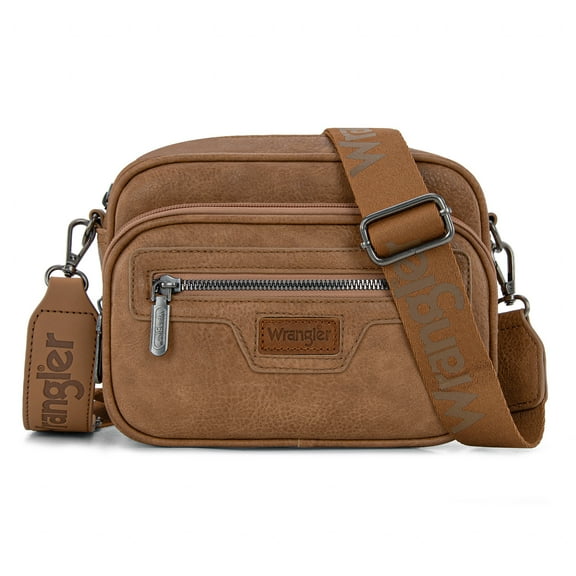 Wrangler Crossbody Bag for Women Multi Pocket Crossover Bag Shoulder Pursea with Adjustable Strap, Khaki