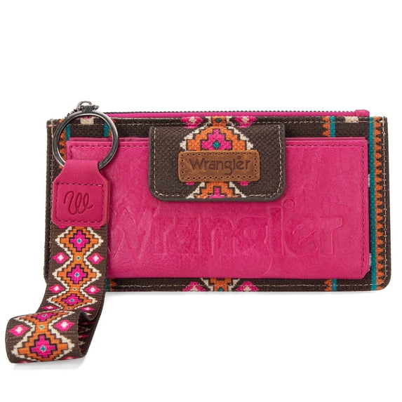 Wrangler Purses for Women Western Clutch Purse Rfid Wallet Womens, Hot Pink