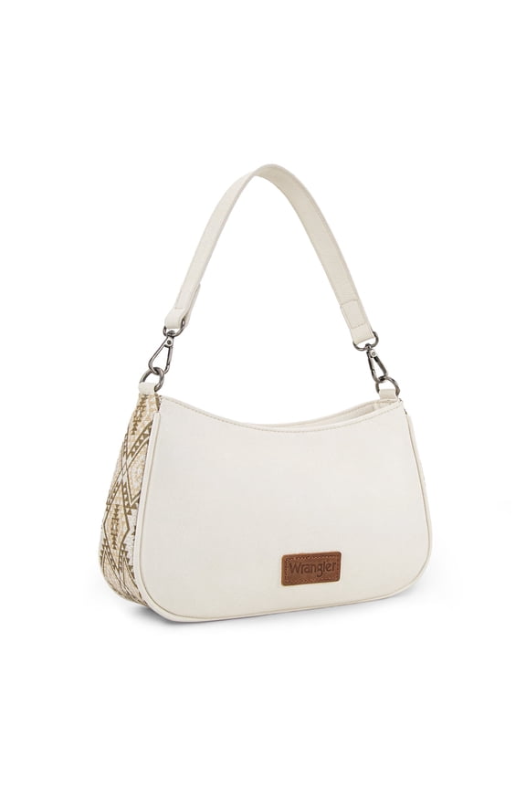 Wrangler Hobo Purse for Women Shoulder Purses Bag with Detachable Strap, Beige