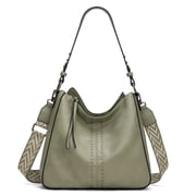 Hobo Bags for Women Top Handle Satchel Shoulder Purse Bucket Handbag, A-Green