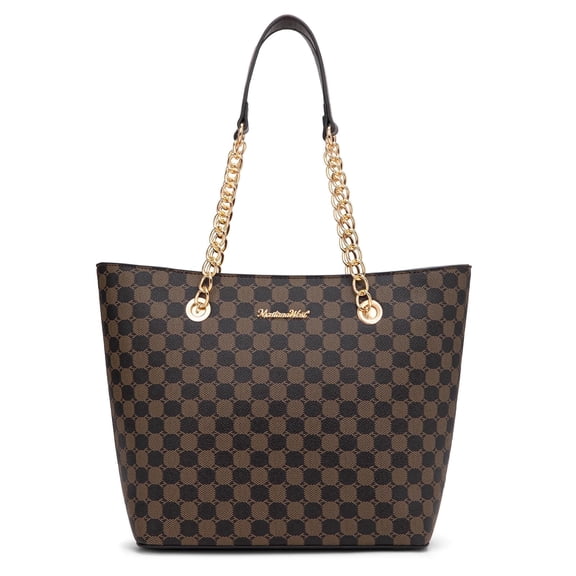 Montana West Tote Bag for Women Chain Top-handle Handbags, Coffee