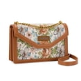 thumbnail image 1 of Wrangler Women's Flap Crossbody Purse, Vintage Floral Print Shoulder Bag with Chain Strap, Brown, 1 of 7