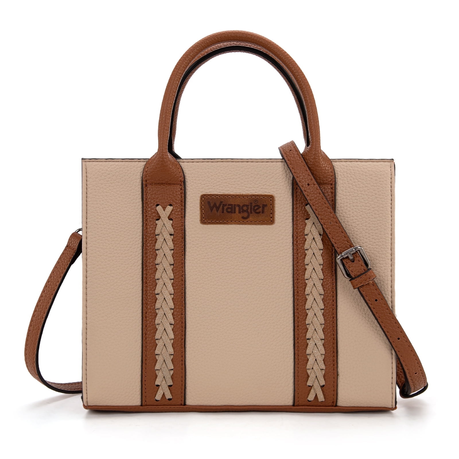 Wrangler Tote Bags for Women and Purse for Women with Adjustable Strap, Tan