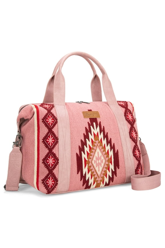 Wrangler Duffel Bag for Women Large Travel Weekender Bag Designer Tapestry Carry On Bags, Pink