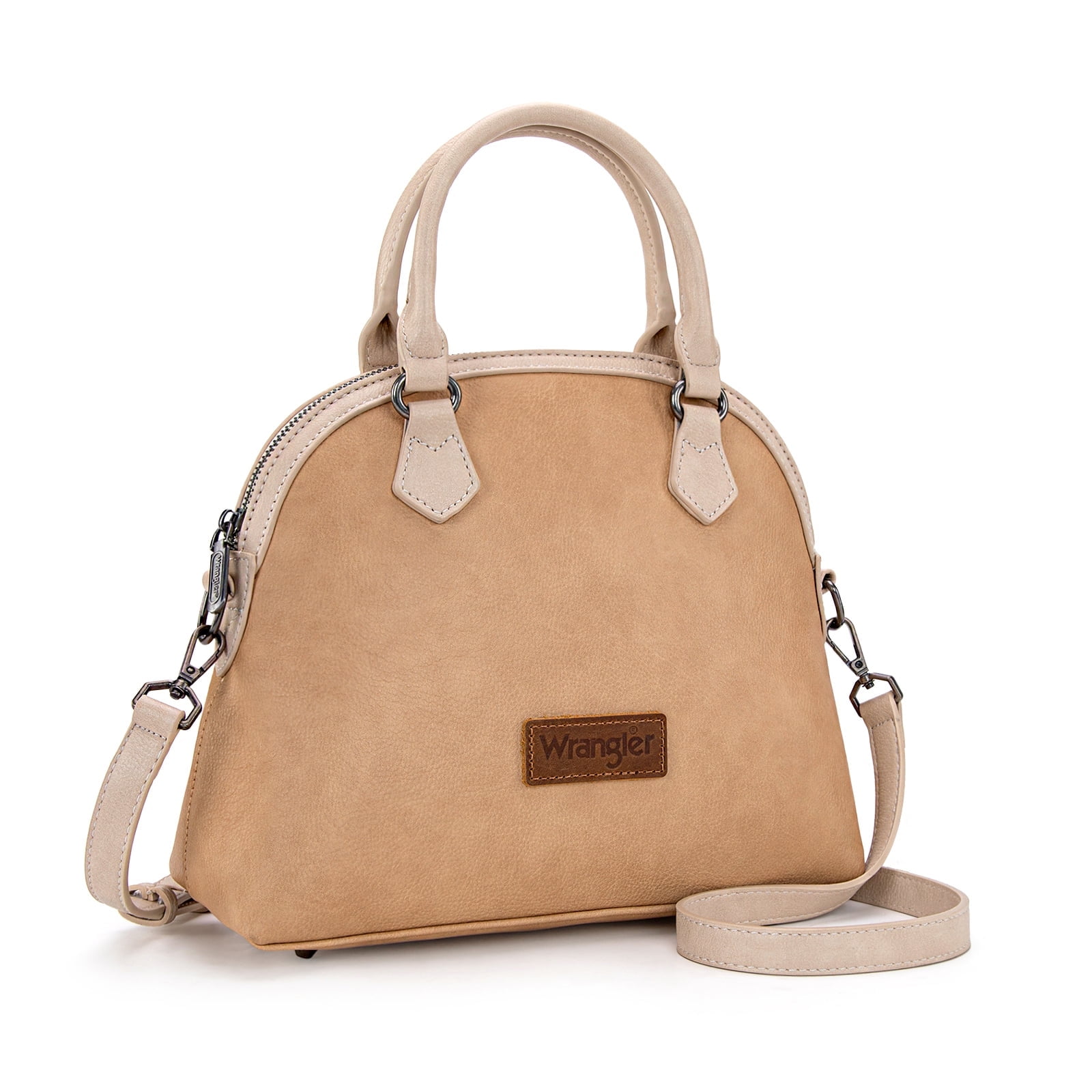 Wrangler Satchel Bags for Women Top-handle Handbags and Purses with Crossbody Strap, Tan
