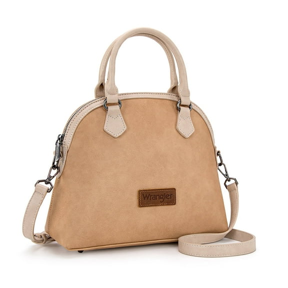 Wrangler Satchel Bags for Women Top-handle Handbags and Purses with Crossbody Strap, Tan