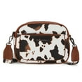 thumbnail image 1 of Montana West Small Crossbody Bags for Women Cow Print Purse Triple Zip Shoulder Handbags with Wide Strap, 1 of 8