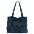 thumbnail image 1 of Wrangler Tote Bag for Women Large Denim Purses for Work Travel, Jean, 1 of 7