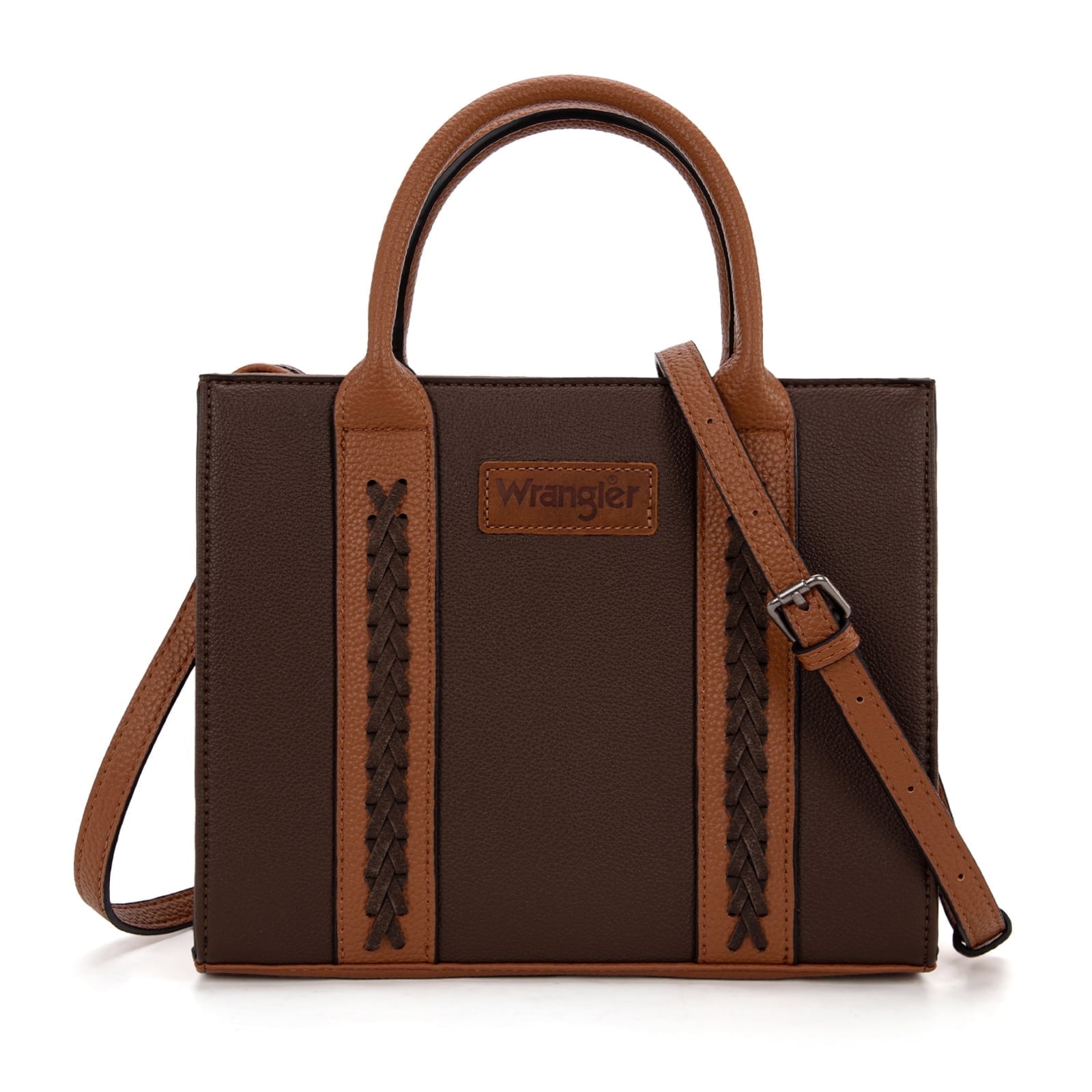 Wrangler Tote Bags for Women and Purse for Women with Adjustable Strap, Coffee