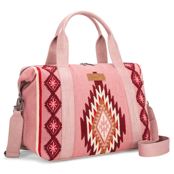 Wrangler Duffel Bag for Women Large Travel Weekender Bag Designer Tapestry Carry On Bags, Tapestry-Pink