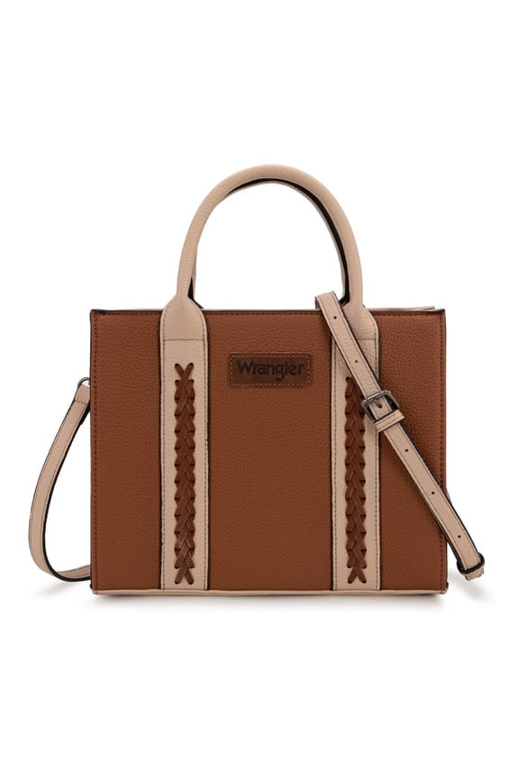 Wrangler Tote Bags for Women and Purse for Women with Adjustable Strap, Brown