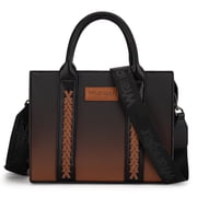 Wrangler Medium Tote Bag for Women Designer Satchel Handbags Top-handle Purses with Strap, Black