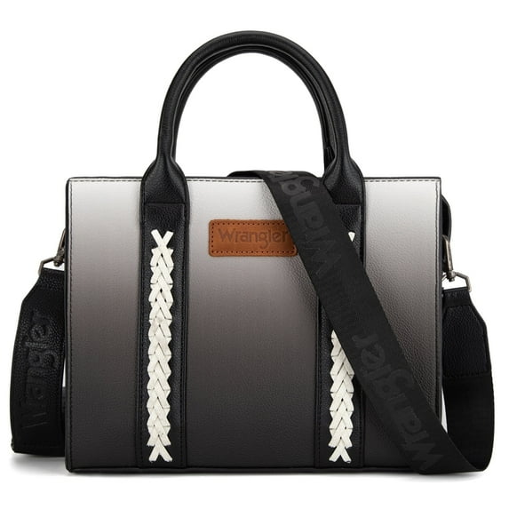 Wrangler Medium Tote Bag for Women Designer Satchel Handbags Top-handle Purses with Strap, White