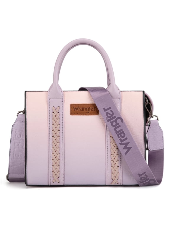 Wrangler Medium Tote Bag for Women Designer Satchel Handbags Top-handle Purses with Strap, Pink