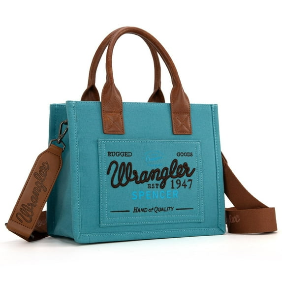 Wrangler Tote Bag for Women Retro Canvas Top Handle Purses and Handbags
